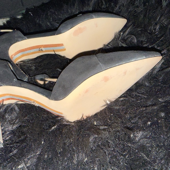 Sam Edelman Harpar Black Suede T-Strap Heels - Picture 8 of 9